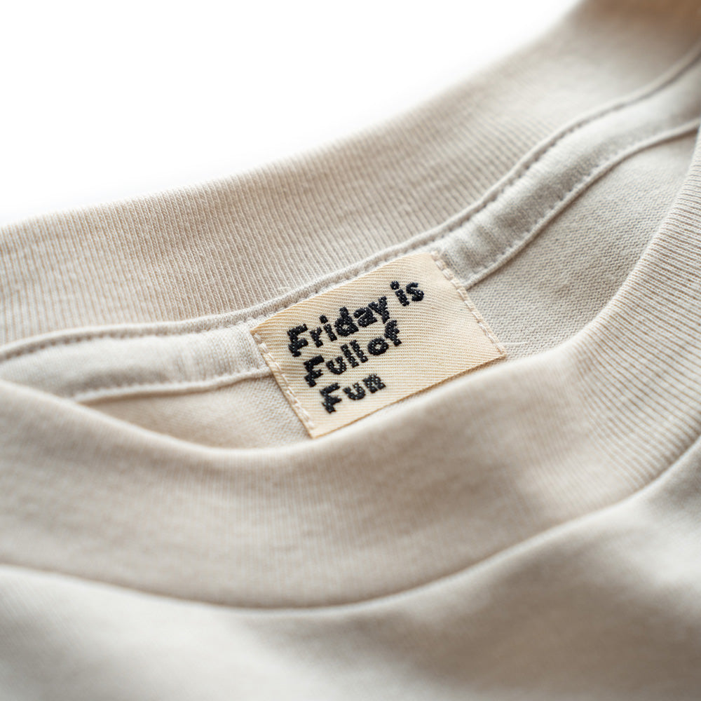 F F F   Back print tee "F"  -Greige