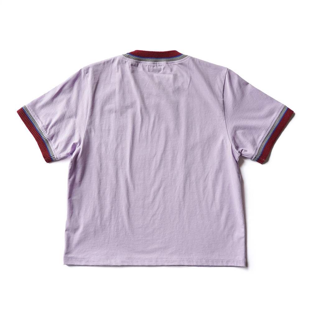 COOHEM KNIT DETAIL RINGER T-SHIRT