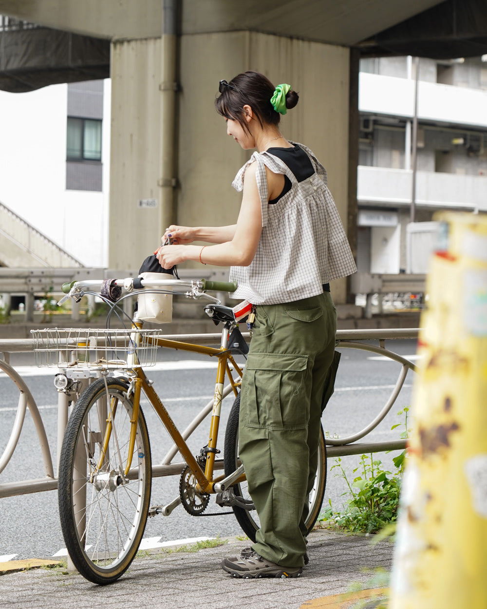 Americana × Friday  CAMISOLE -WHITE CHECK