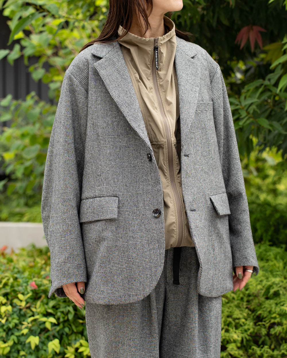 Oblada UNCONSTRUCTION JACKET -GLEN CHECK