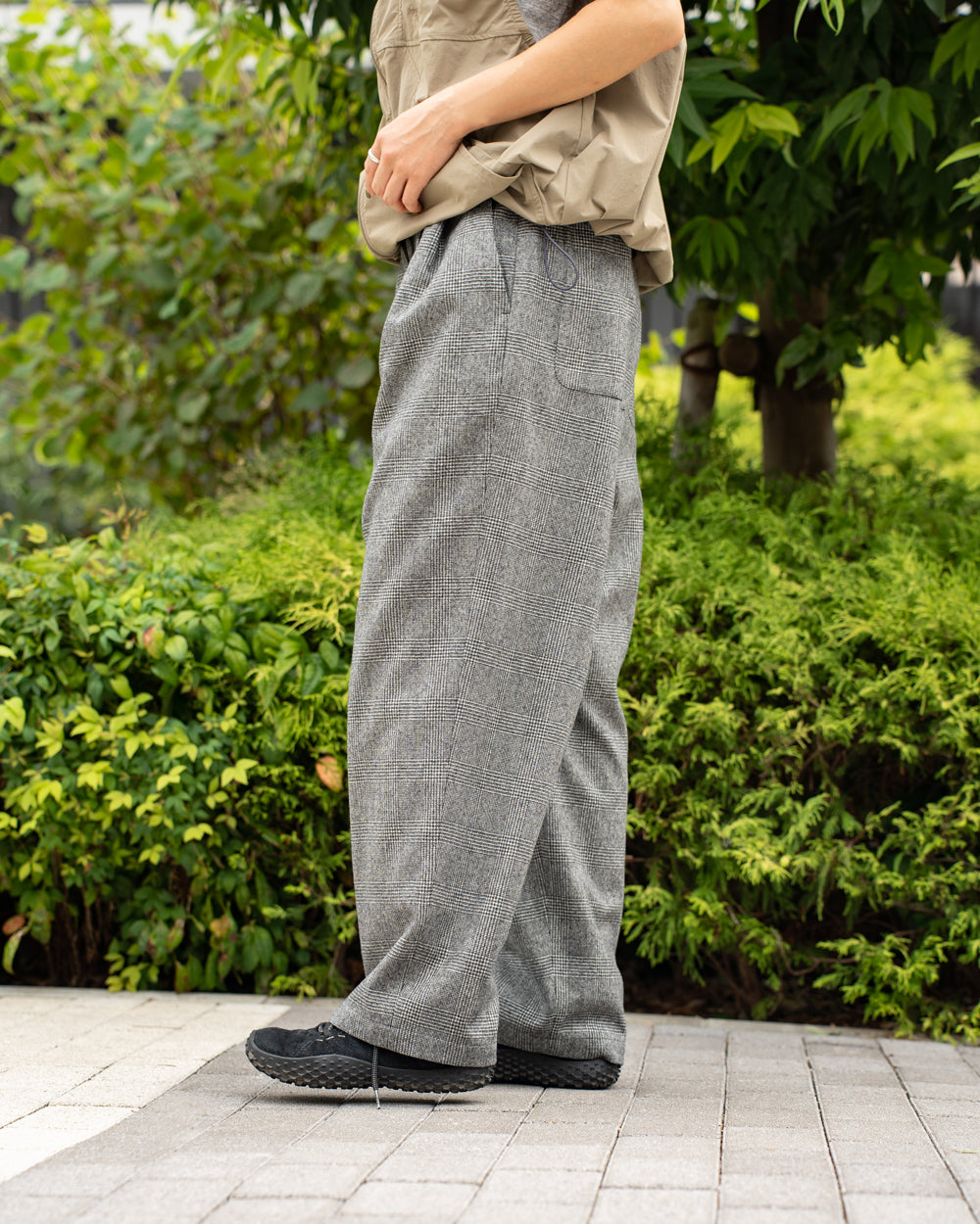 パンツ Gentle Fullness Check Pants Oblada FINE PANTS -GLEN CHECK – Friday