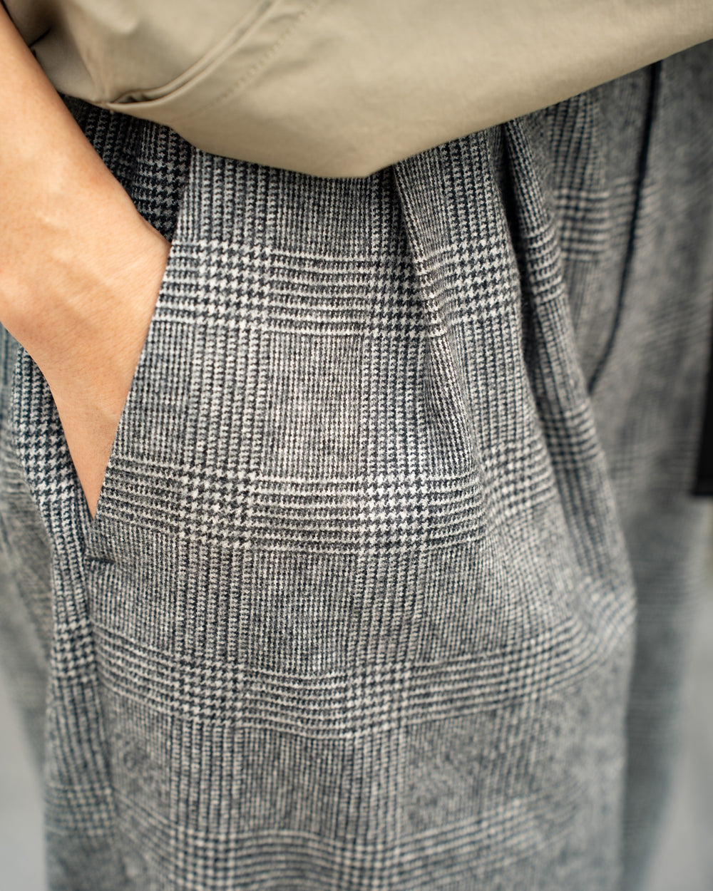 Oblada FINE PANTS -GLEN CHECK