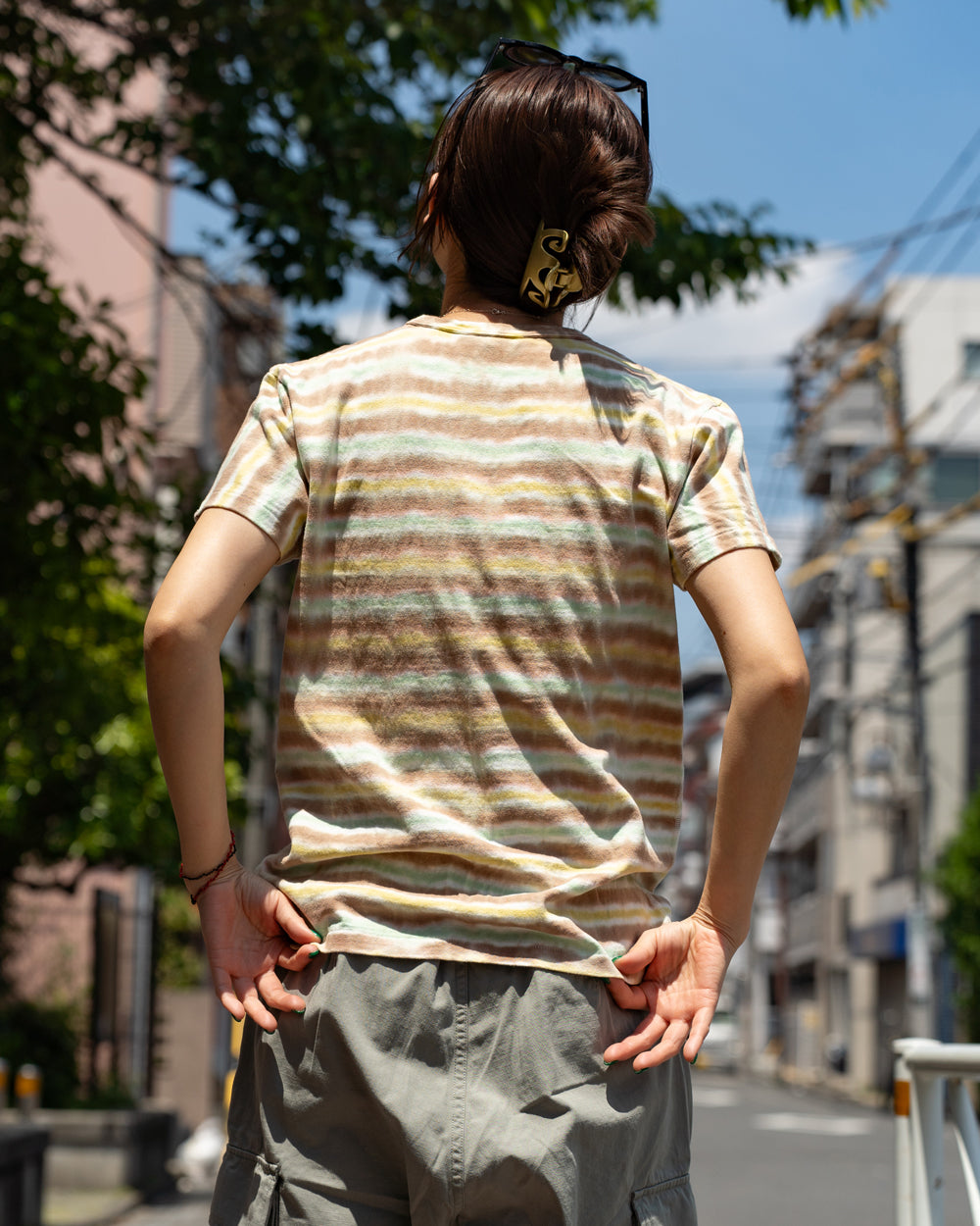Oblada  TIE DYE BORDER TEE