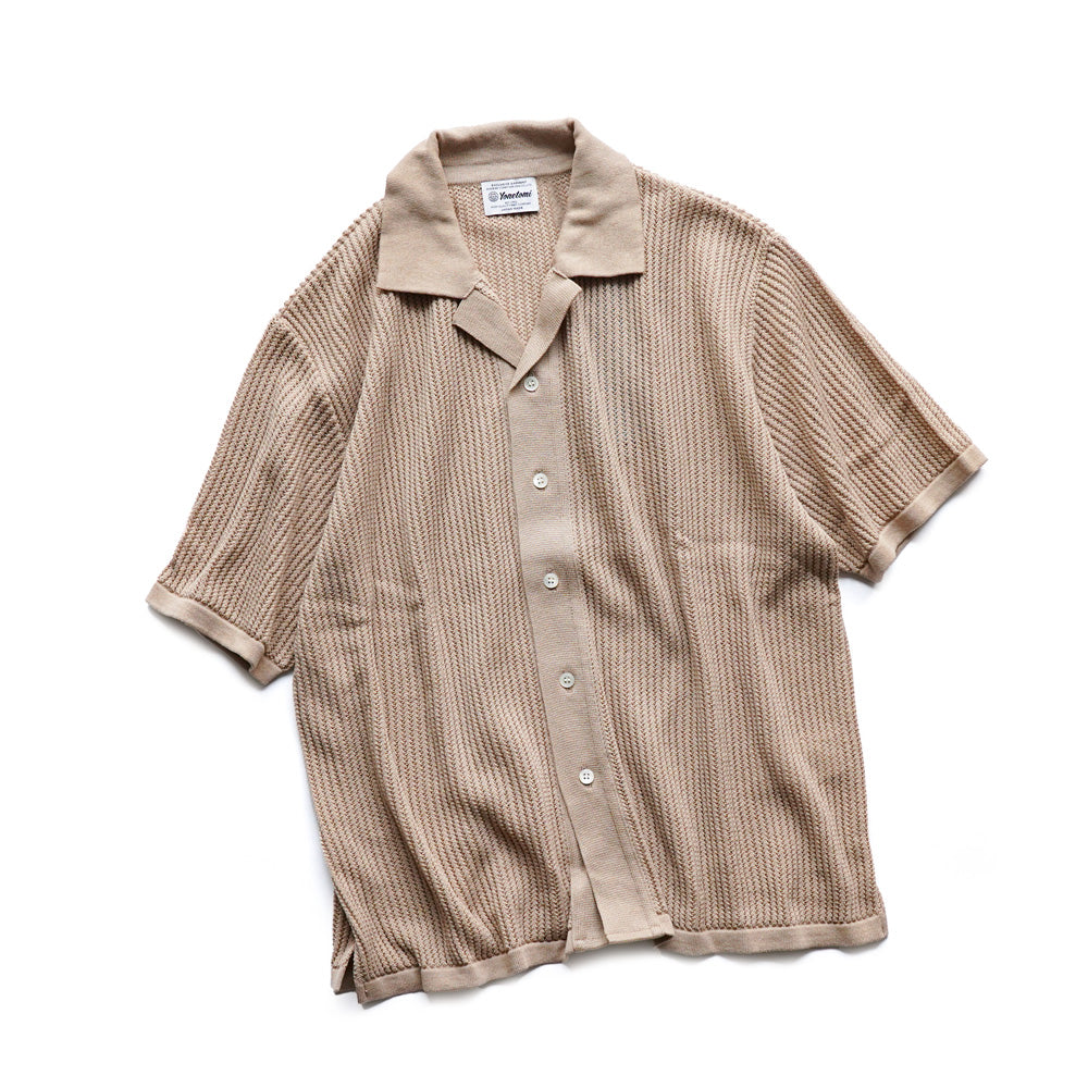トップス yonetomi 25ss COTTON SUKASHI KNIT SHIRT Yonetomi COTTON SUKASHI KNIT SHIRT -UNISEX – Friday