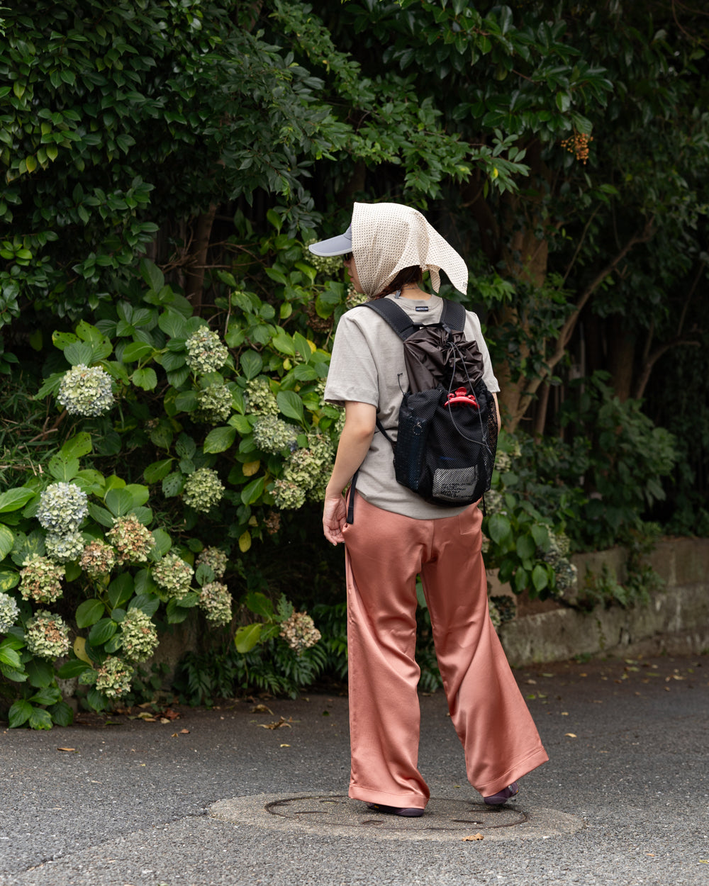 F F F   Easy pants  -Satin "Orange"