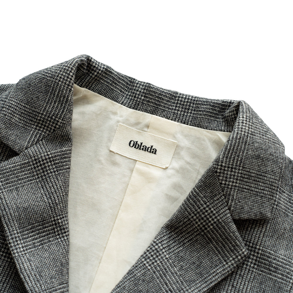Oblada UNCONSTRUCTION JACKET -GLEN CHECK