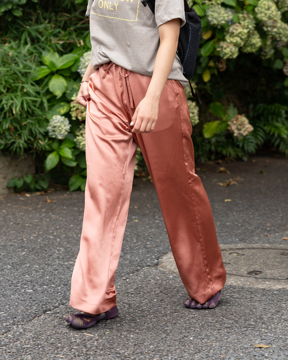 F F F   Easy pants  -Satin "Orange"