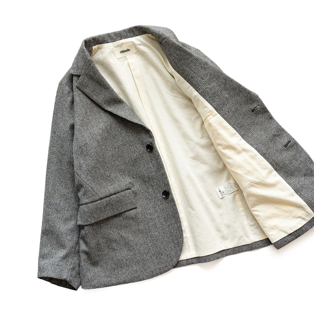 Oblada UNCONSTRUCTION JACKET -GLEN CHECK