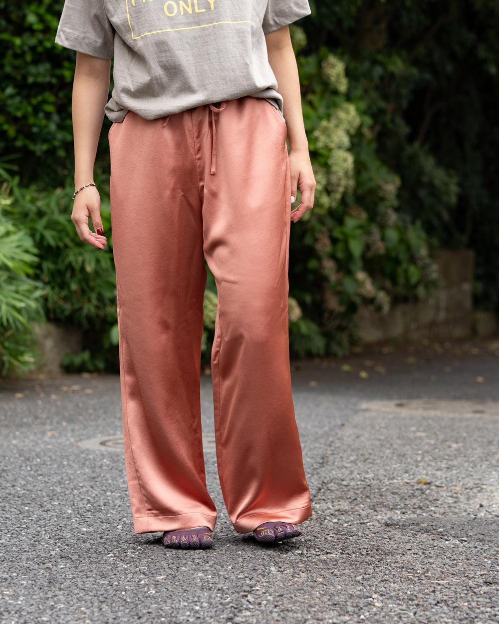 F F F   Easy pants  -Satin "Orange"