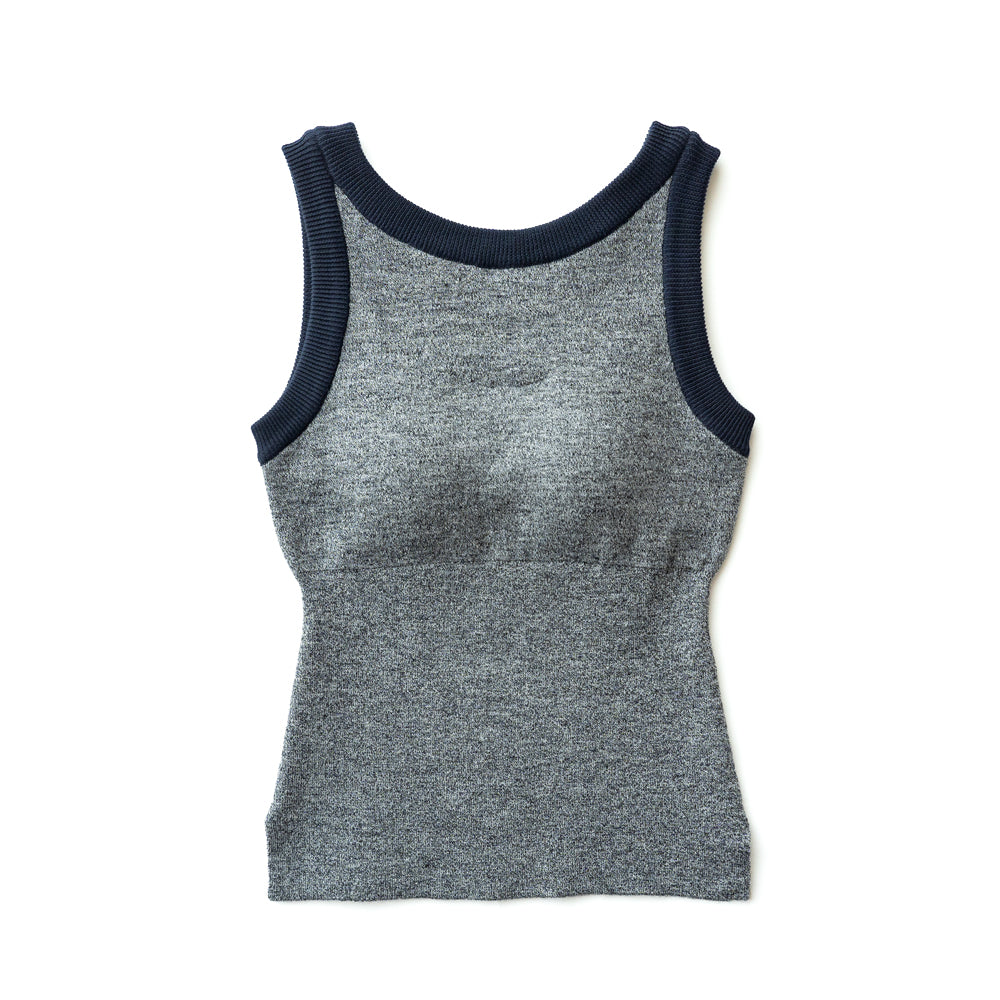 nakes design Summer Wool & Linen American Sleeve Rib Bra Tank