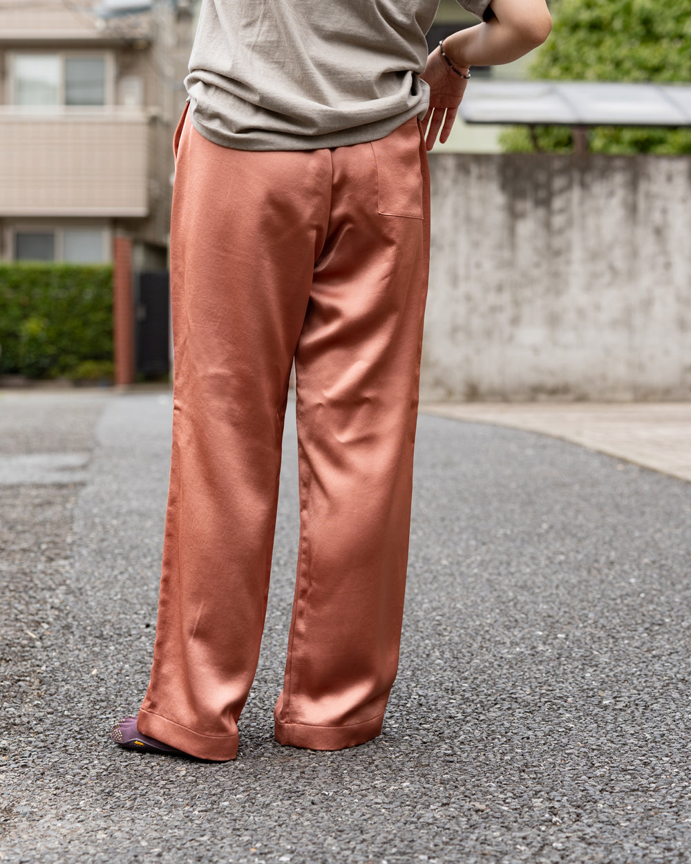 F F F   Easy pants  -Satin "Orange"