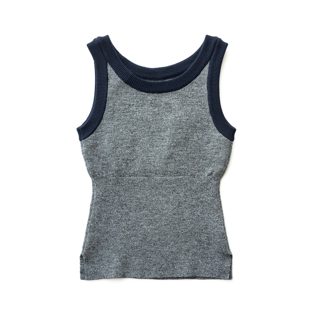 nakes design Summer Wool & Linen American Sleeve Rib Bra Tank