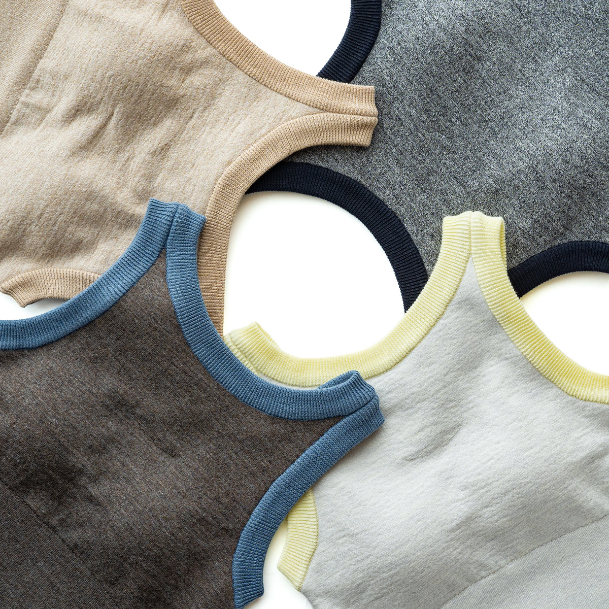 nakes design Summer Wool & Linen American Sleeve Rib Bra Tank