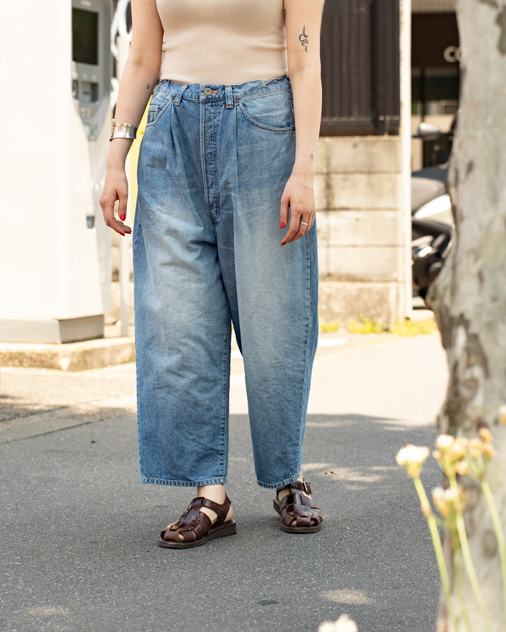 HAVERSACK  Wide Tapered Denim -Vintage wash