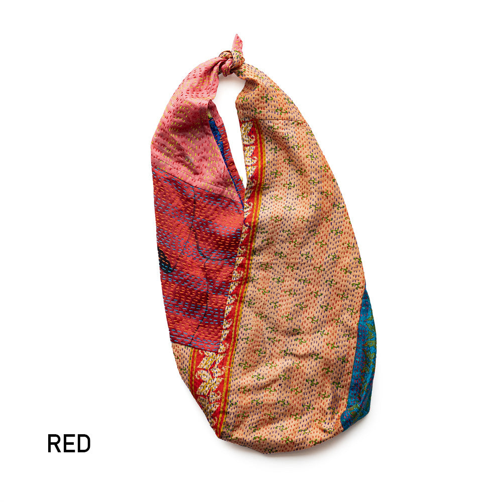 WONDER FULL LIFE   KANTHA  BOTANICAL BAG -Large