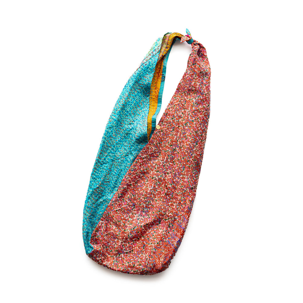 WONDER FULL LIFE   KANTHA  BOTANICAL BAG -Large