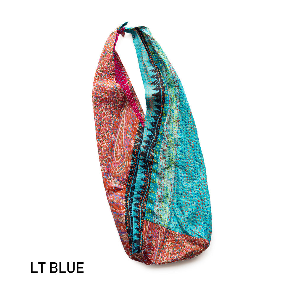 WONDER FULL LIFE   KANTHA  BOTANICAL BAG -Large