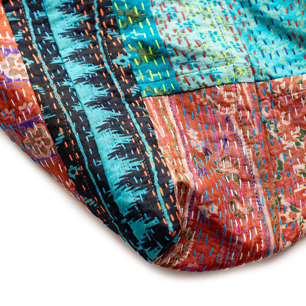 WONDER FULL LIFE   KANTHA  BOTANICAL BAG -Large