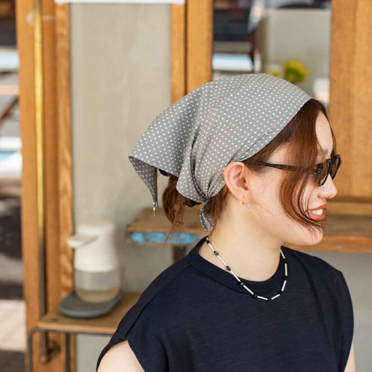 F F F   Scarf -Small dot print