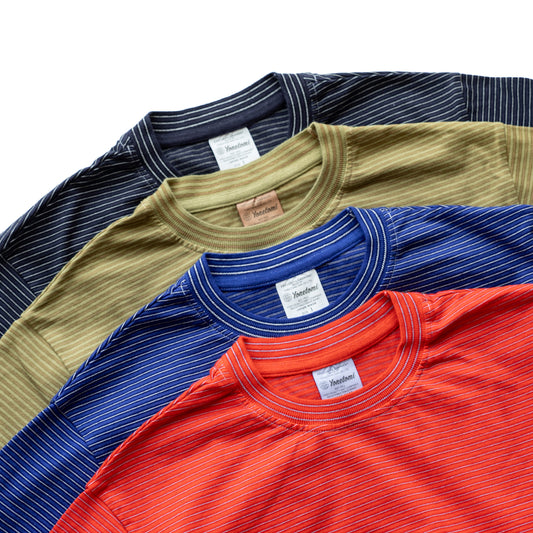 Yonetomi  GARMENT DYED BORDER T-SHIRT