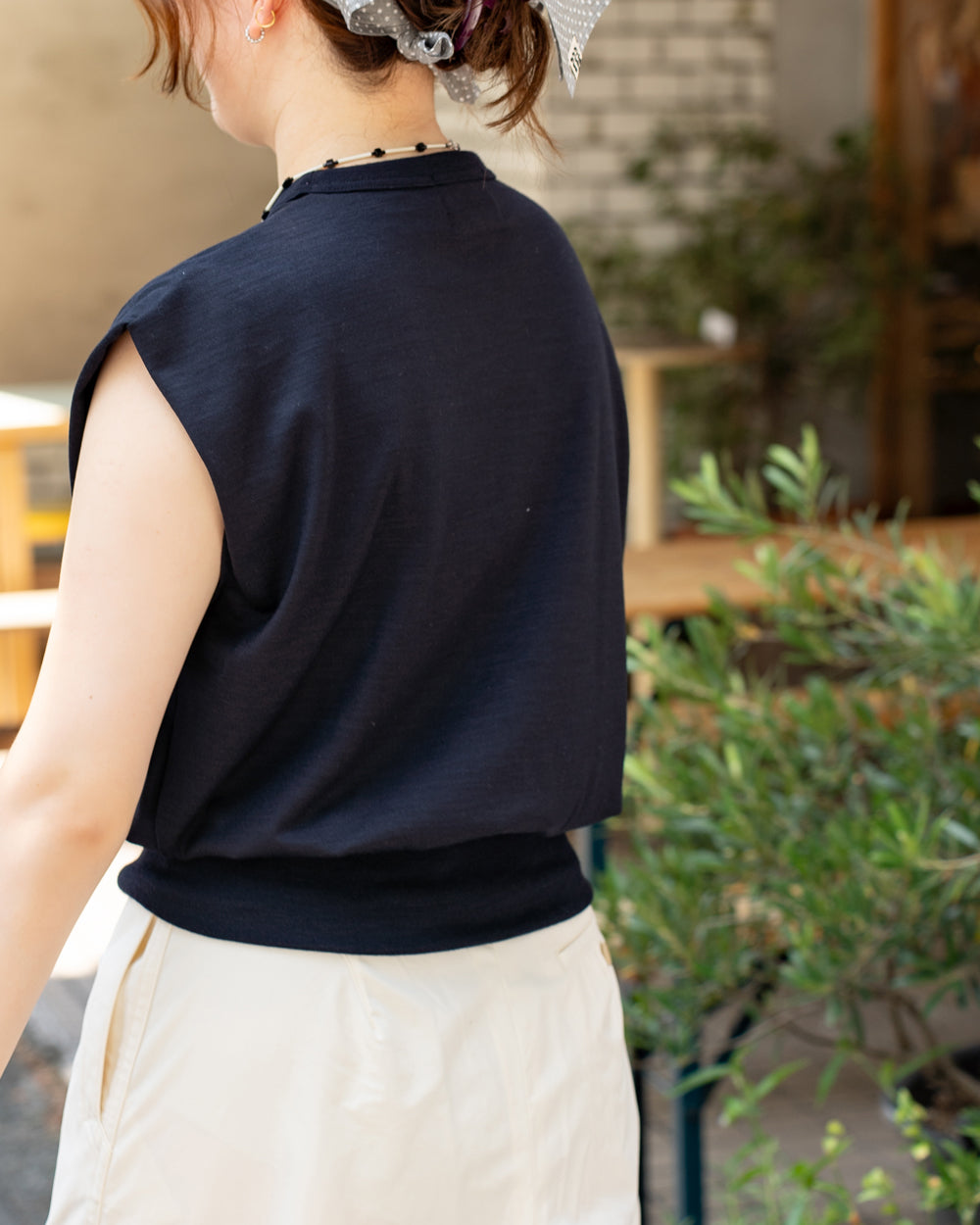HAVERSACK × Friday  Tech wool tee -Navy
