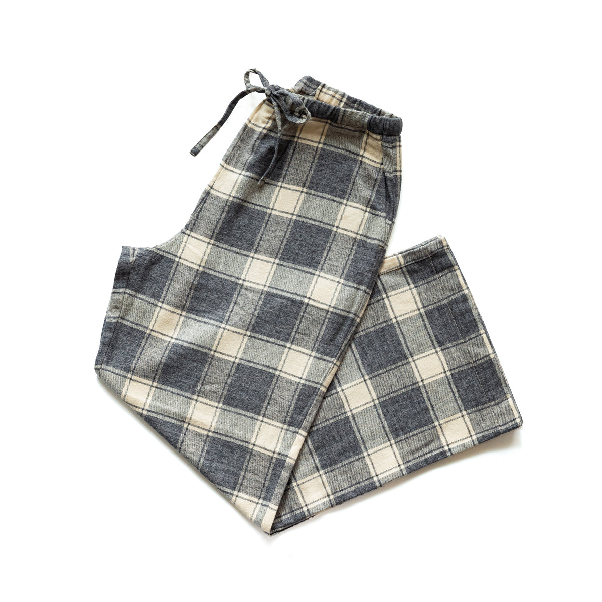 F F F   Easy pants  -Cotton flannel "Charcoal × Off "