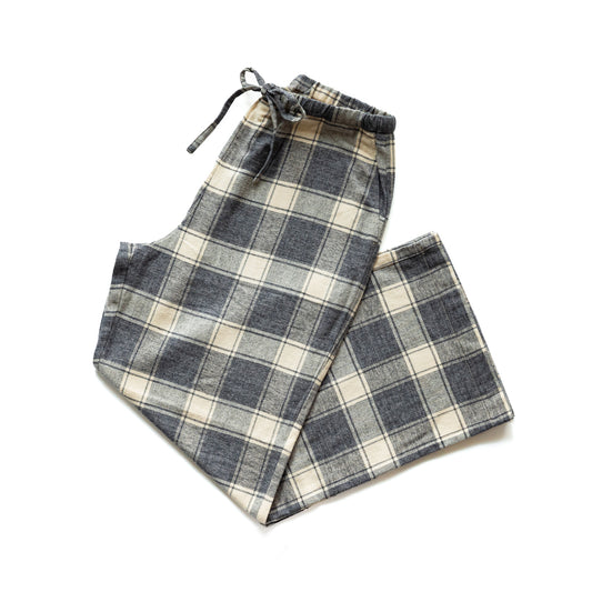 F F F   Easy pants  -Cotton flannel "Charcoal × Off "
