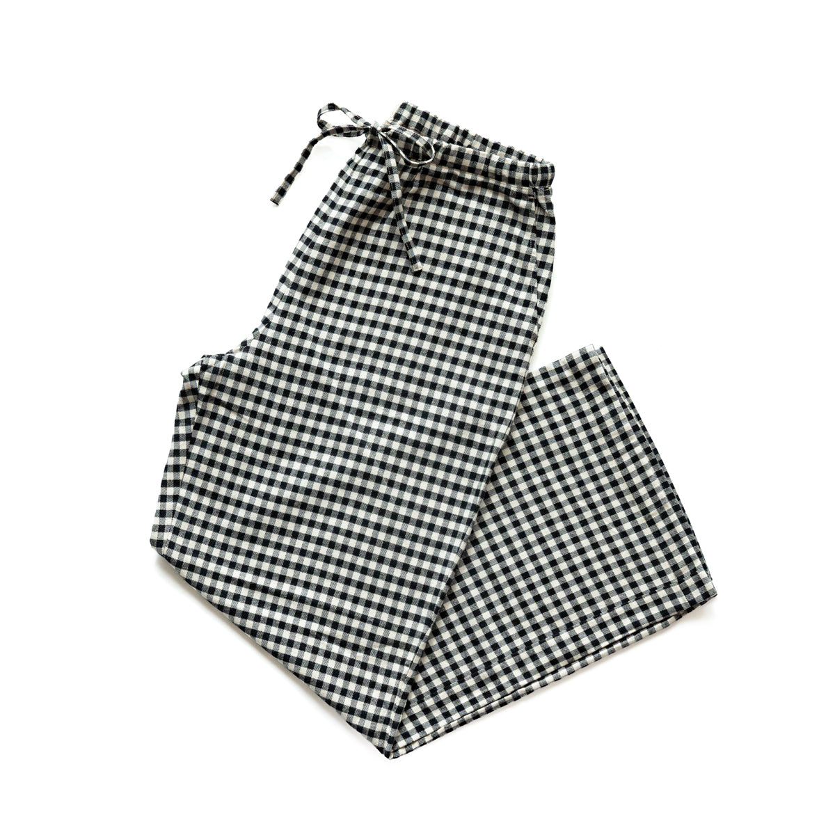 F F F   Easy pants  -Cotton flannel "Black × White"