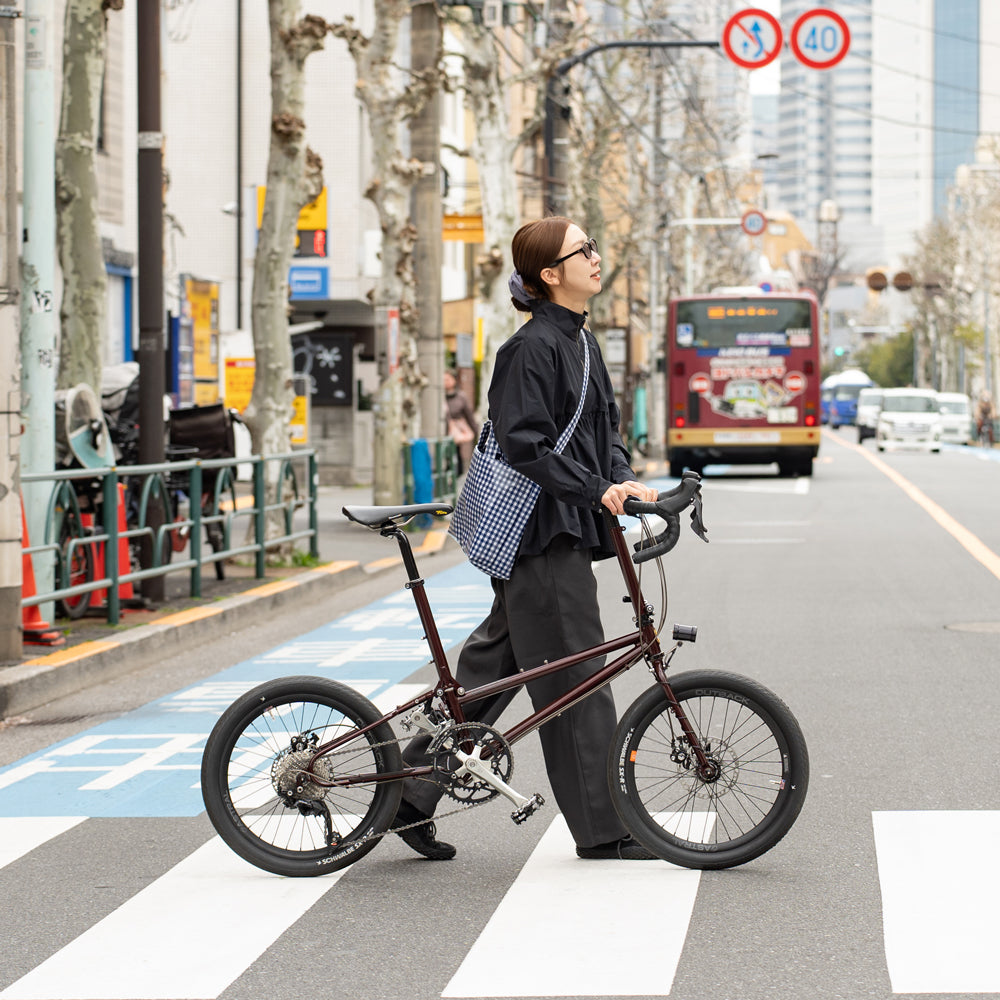 TEMBEA × Friday  SHOULDER BAG "GINGHAM NAVY"