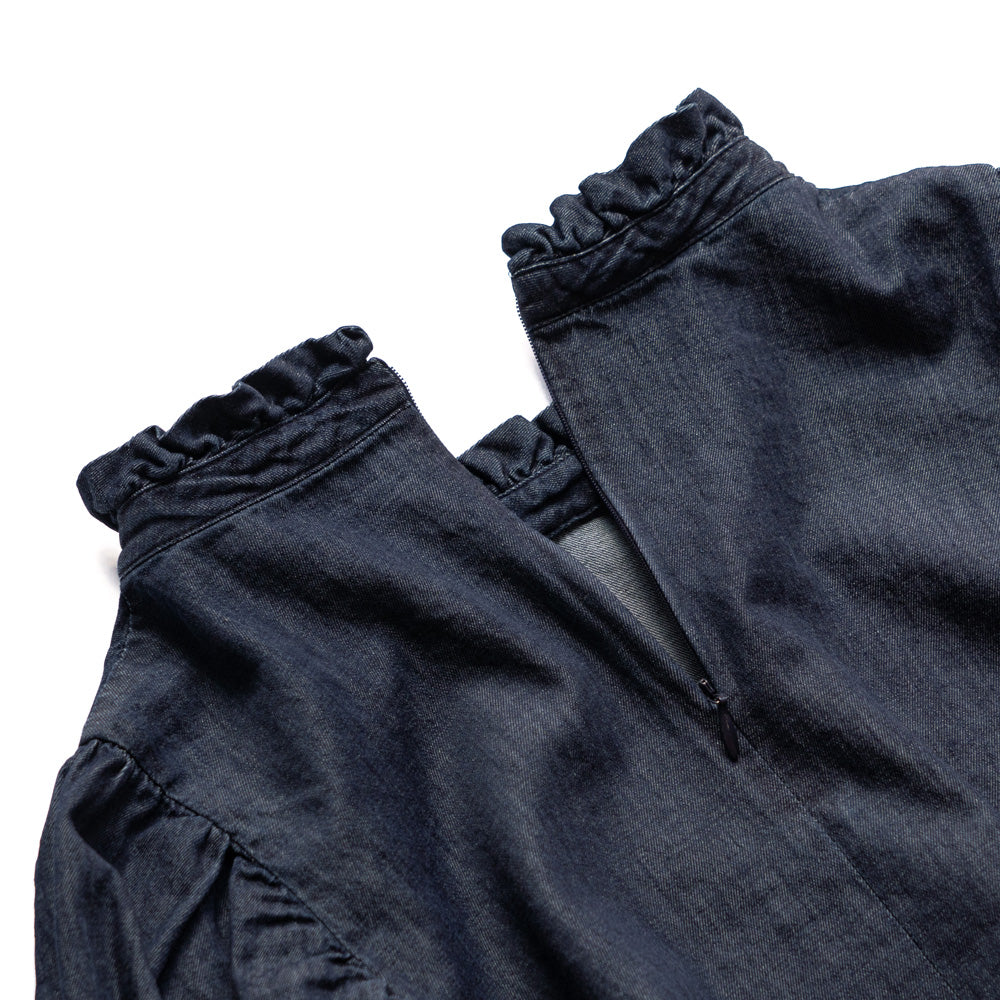 Oblada DENIM SHIRRING BLOUSE