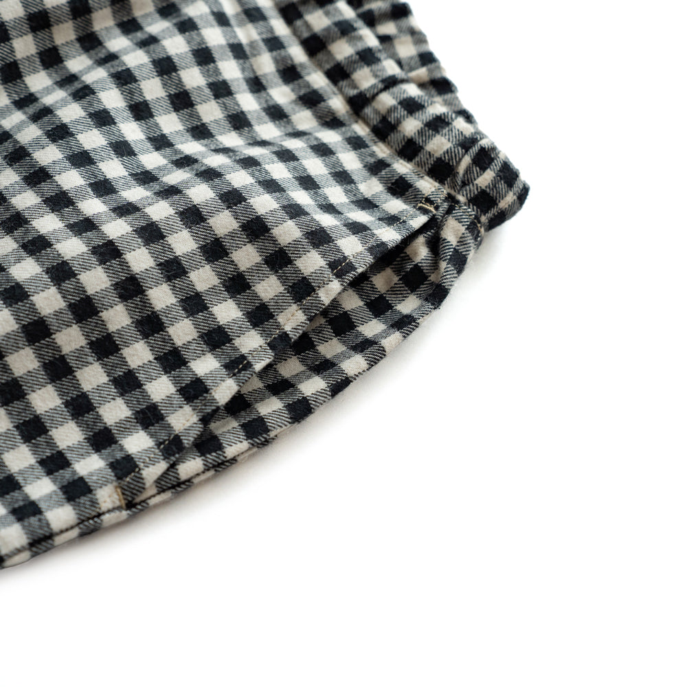 F F F   Easy pants  -Cotton flannel "Black × White"