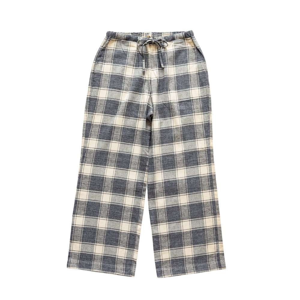 F F F   Easy pants  -Cotton flannel "Charcoal × Off "