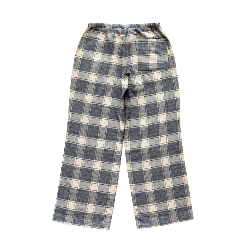 F F F   Easy pants  -Cotton flannel "Charcoal × Off "