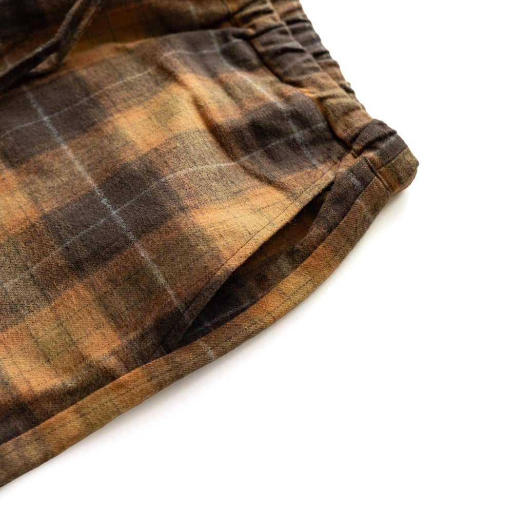 F F F   Easy pants  -Cotton flannel "Orange × Brown "