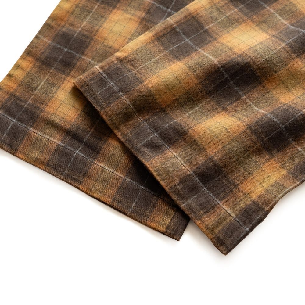 F F F   Easy pants  -Cotton flannel "Orange × Brown "