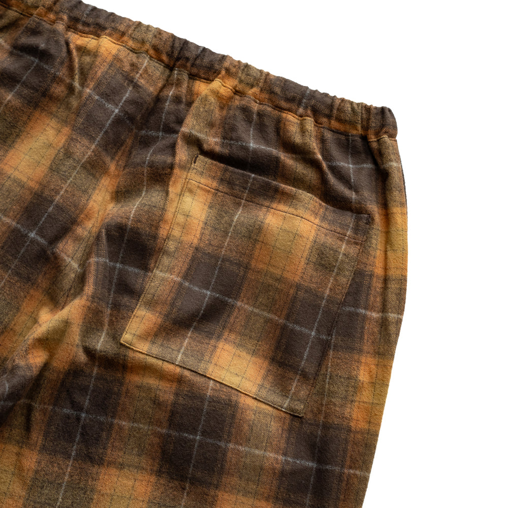 F F F   Easy pants  -Cotton flannel "Orange × Brown "