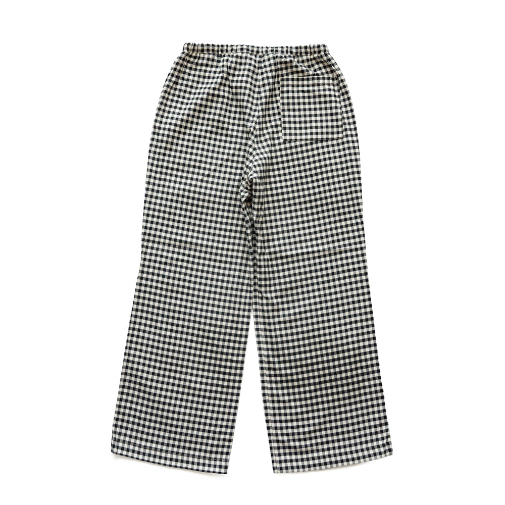 F F F   Easy pants  -Cotton flannel "Black × White"