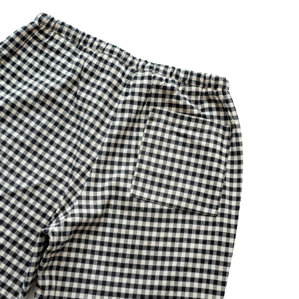 F F F   Easy pants  -Cotton flannel "Black × White"