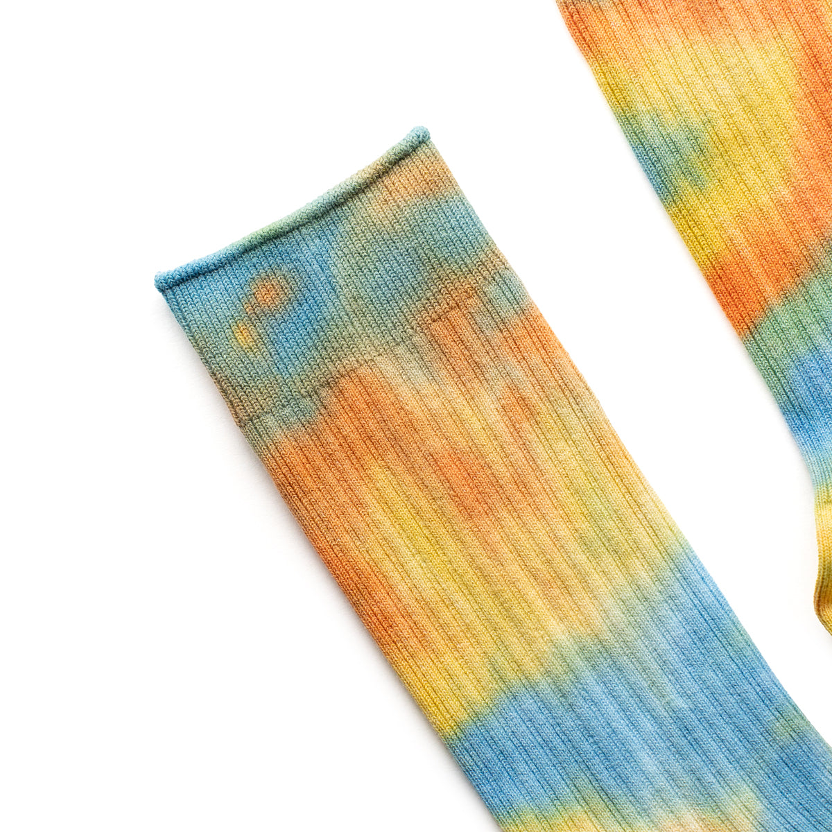 ROTOTO TIE DYE SWEDISH MILITARY RIB SOCKS