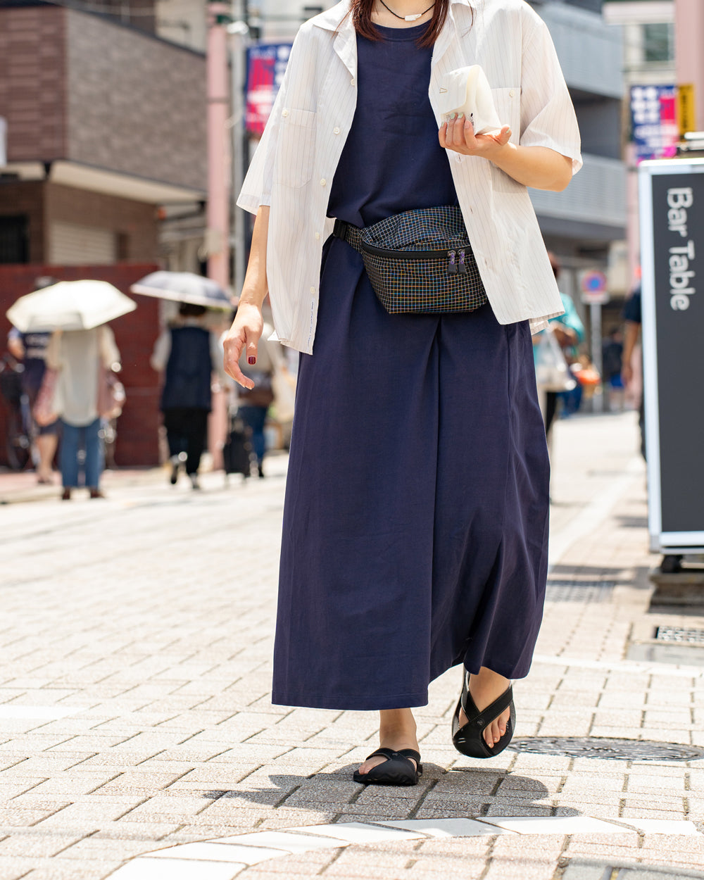 THE NORTH FACE PURPLE LABEL  Cotton Jersey Sleeveless Flared Dress