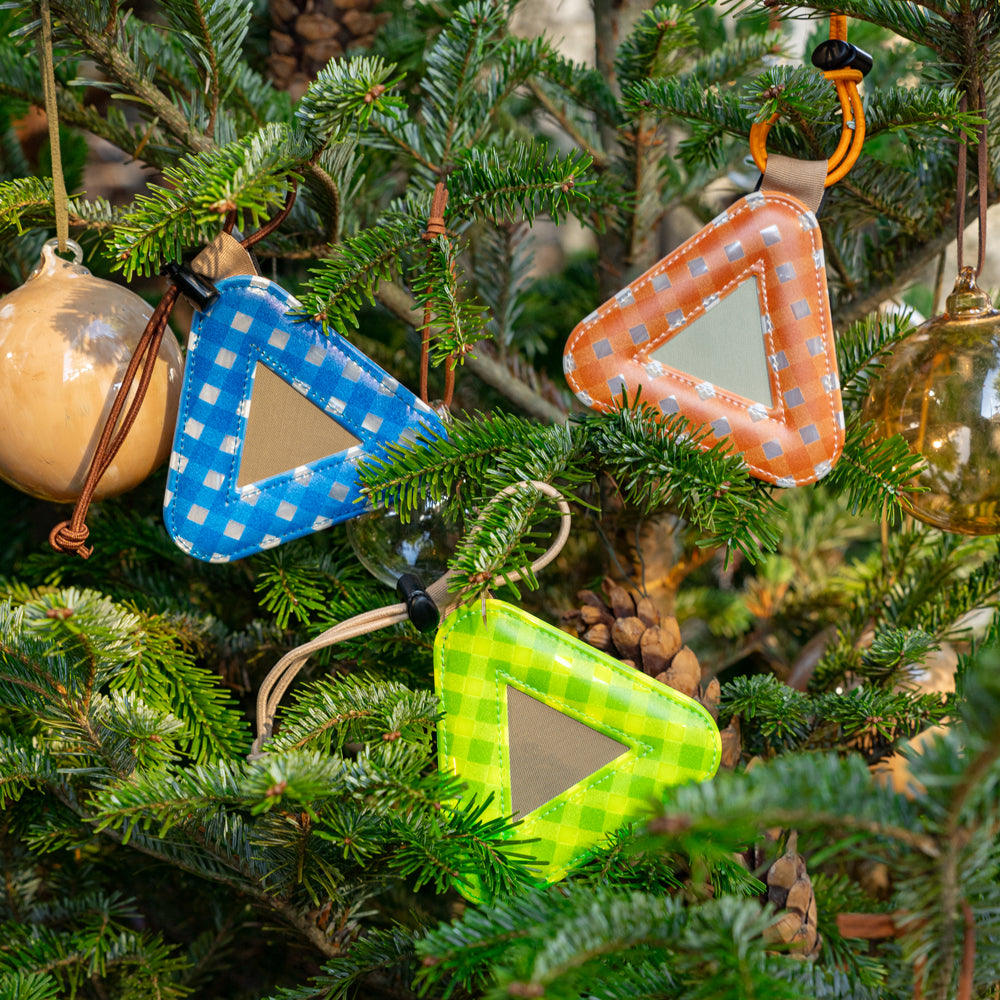 BLUE LUG × Friday  Triangle reflector -Gingham check