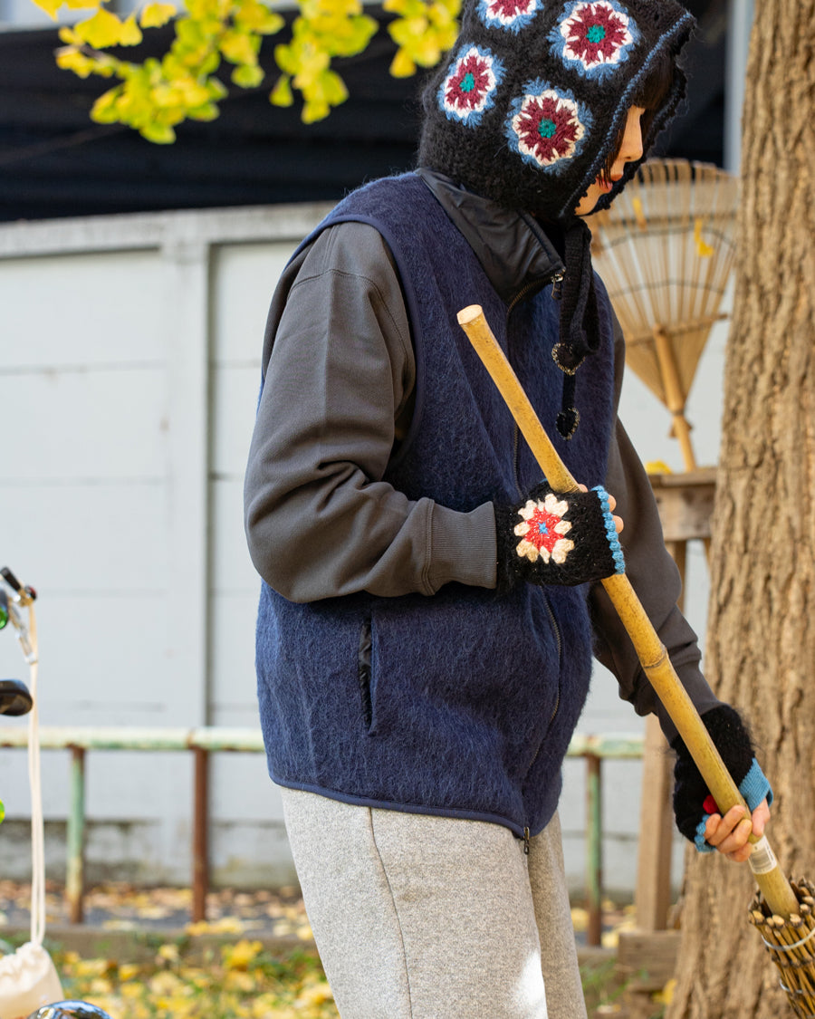 nanamica Zip-Up Mohair Vest -Unisex