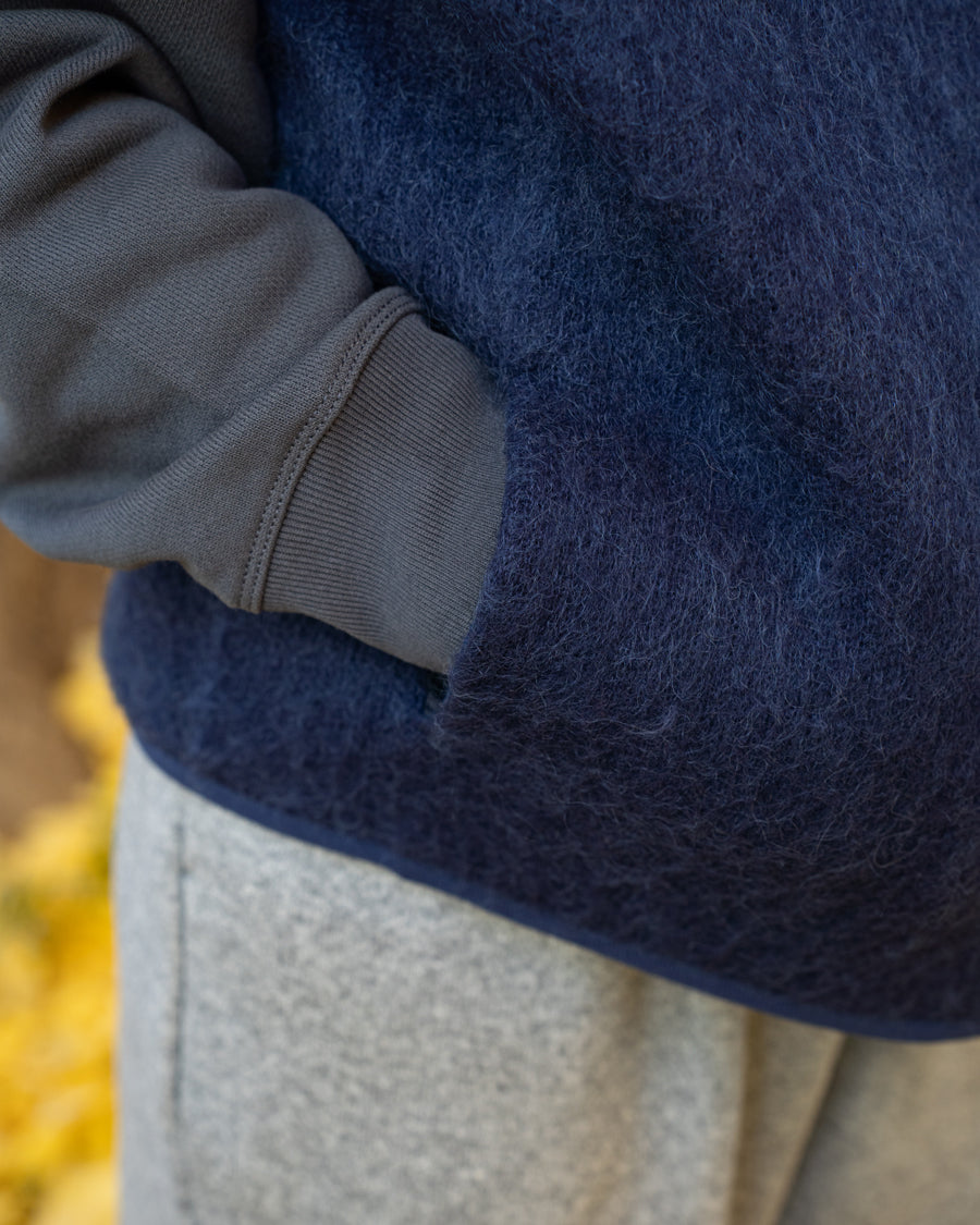 nanamica Zip-Up Mohair Vest -Unisex