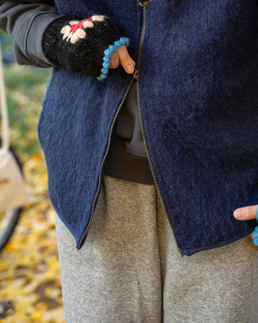 nanamica Zip-Up Mohair Vest -Unisex