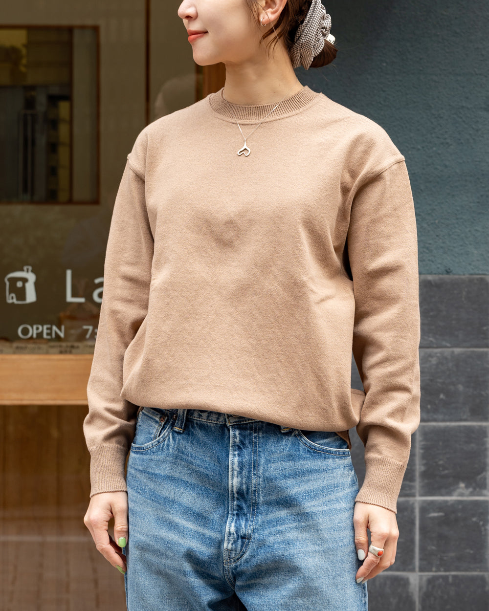 Yonetomi  WAVE COTTON KNIT PULLOVER