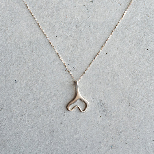 Melanie DeCourcey Big upside down freestyle heart pendant on chain