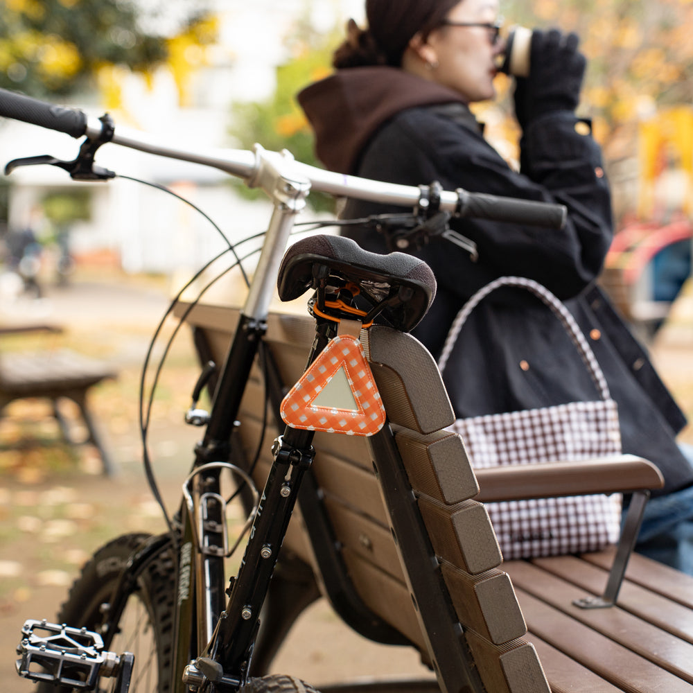 BLUE LUG × Friday  Triangle reflector -Gingham check