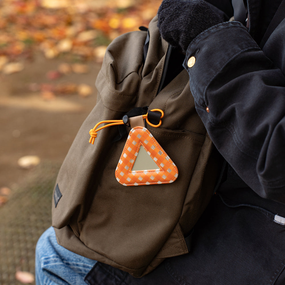 BLUE LUG × Friday  Triangle reflector -Gingham check