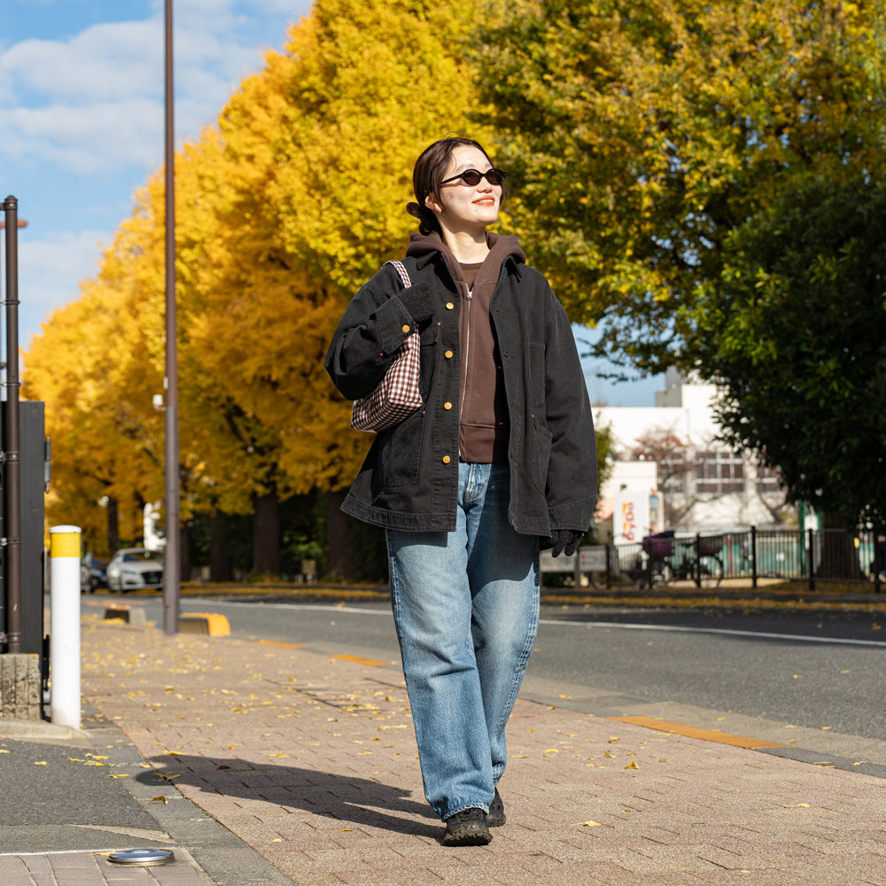 TEMBEA × Friday  SINGLE TOTE SHORT "GINGHAM BROWN"