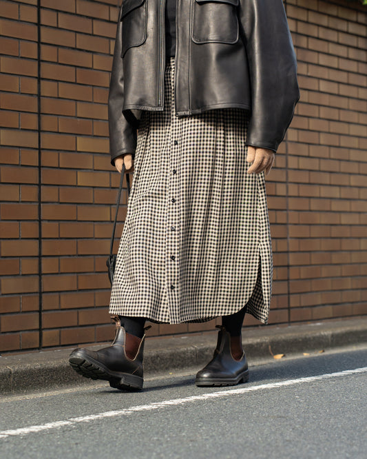 HAVERSACK Shepherd's check skirt